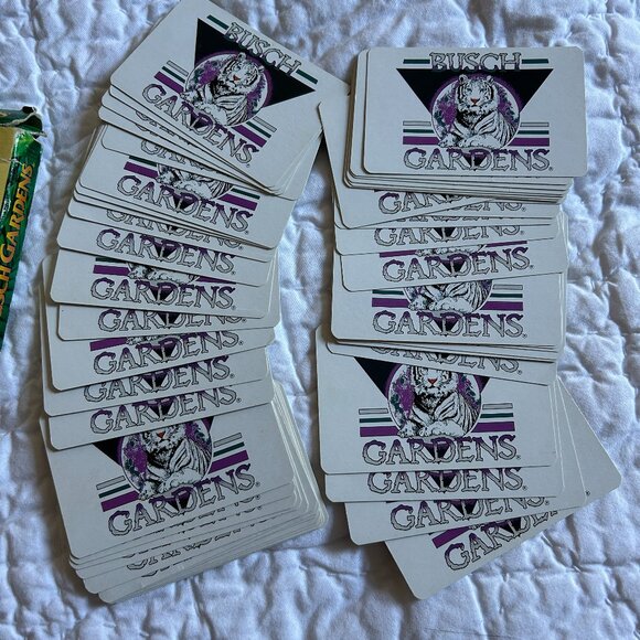 Busch Gardens White Tiger Big Cat Wildlife Preservation 54 Deck Playing Cards - Picture 5 of 9
